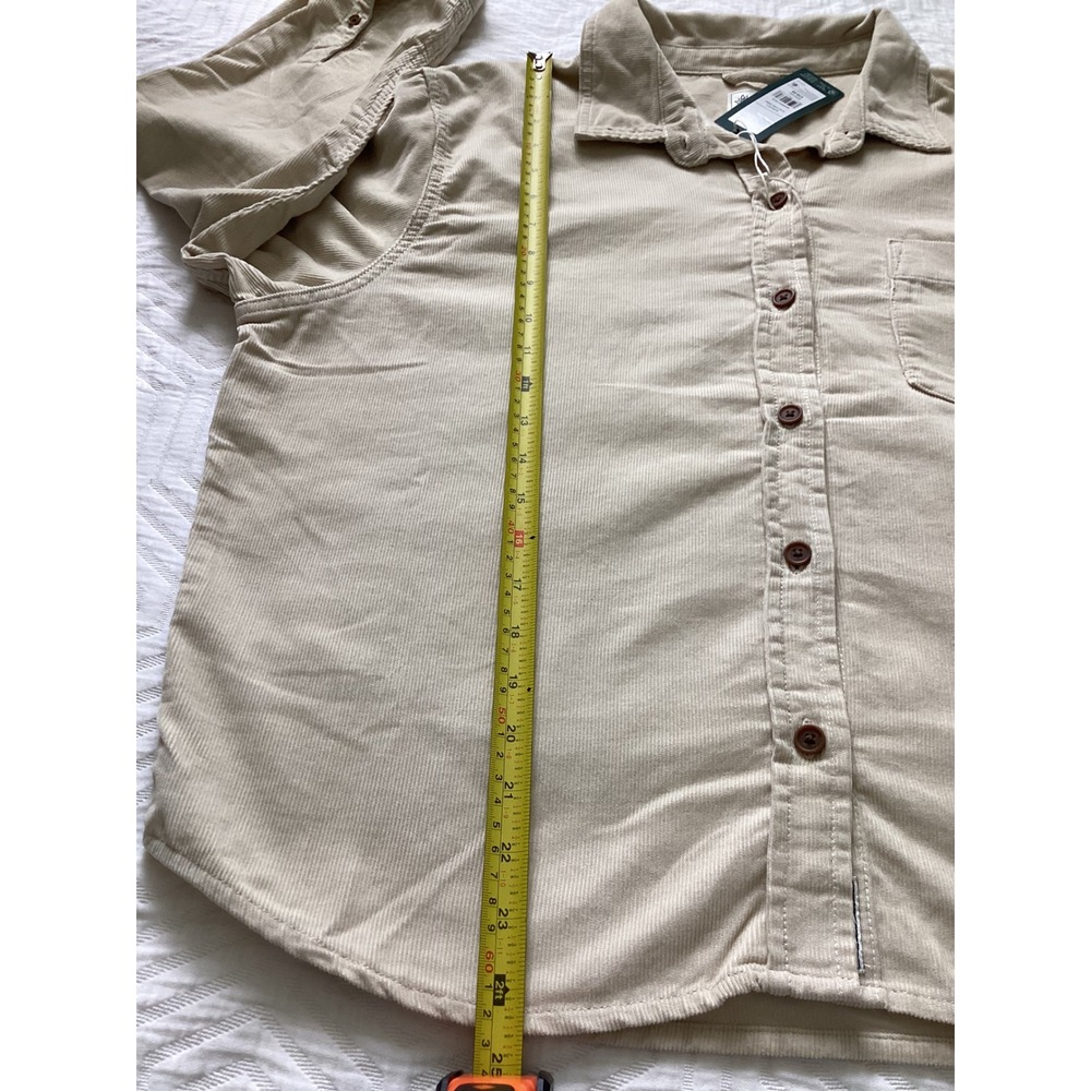Alpine Design Womens Corduroy Shirt Jacket Morning Haze Organic Cotton L - Picture 2 of 9